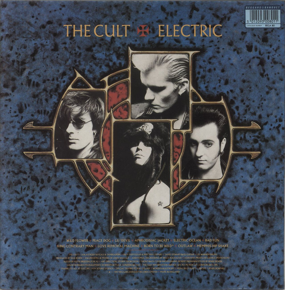 The Cult Electric - Gold Picture Disc + Inner UK picture disc LP (vinyl picture disc album) 5012093008011