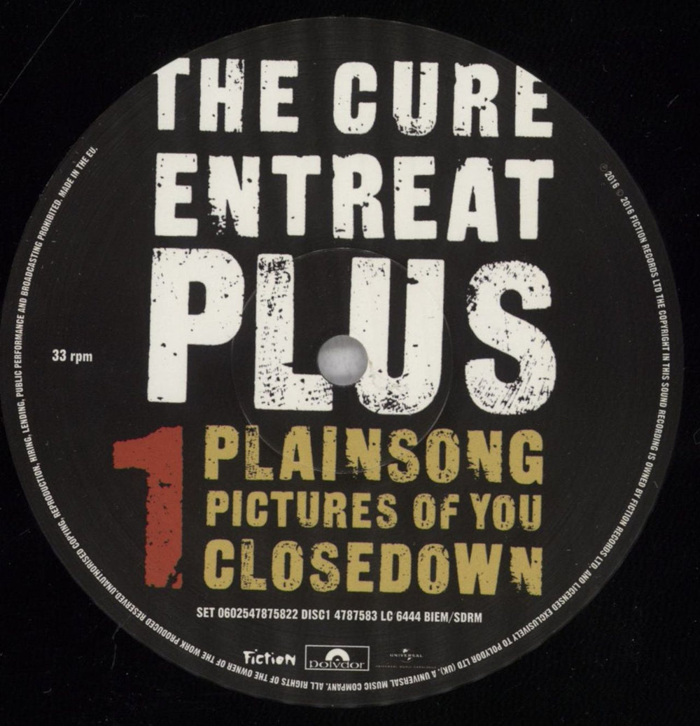 The Cure Entreat Plus - Remastered 180 Gram UK 2-LP vinyl record set (Double LP Album) CUR2LEN835917