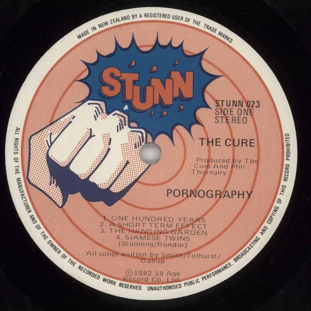 The Cure Pornography New Zealand vinyl LP album (LP record) CURLPPO32633