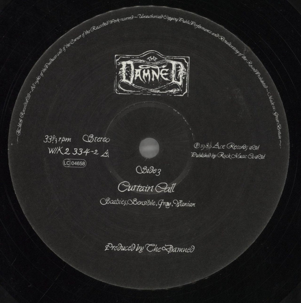 The Damned The Black Album UK 2-LP vinyl record set (Double LP Album) DAM2LTH858827