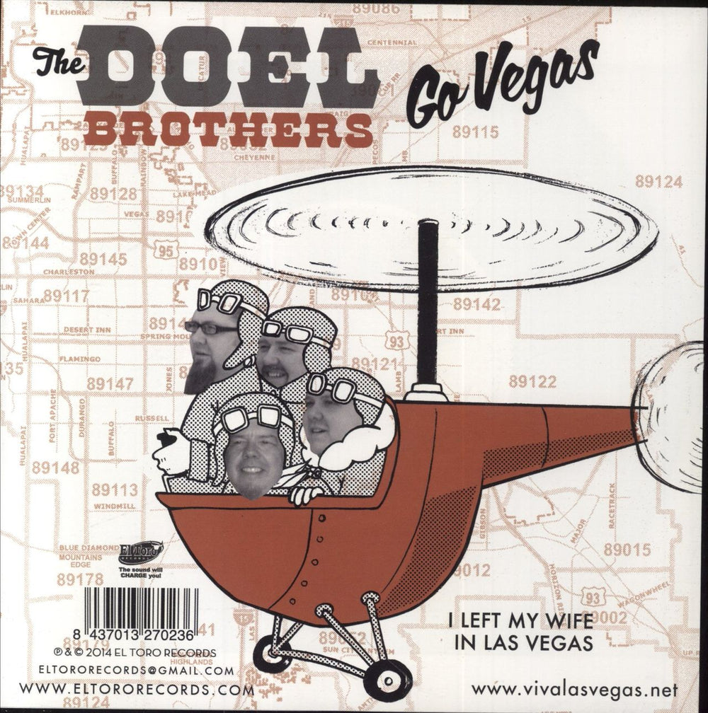 The Doel Brothers Go Screamin' And Go Vegas Spanish 7" vinyl single (7 inch record / 45) 8437013270236