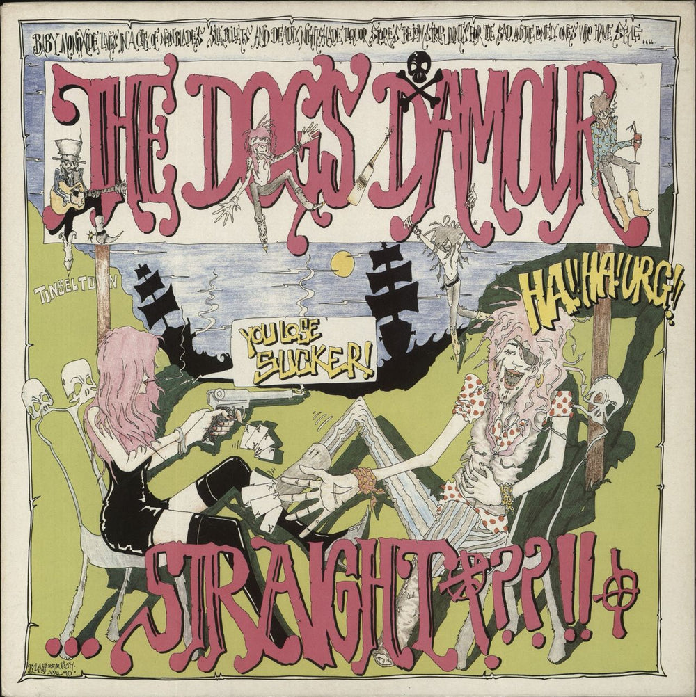 The Dogs D'Amour Straight UK vinyl LP album (LP record) 843796-1