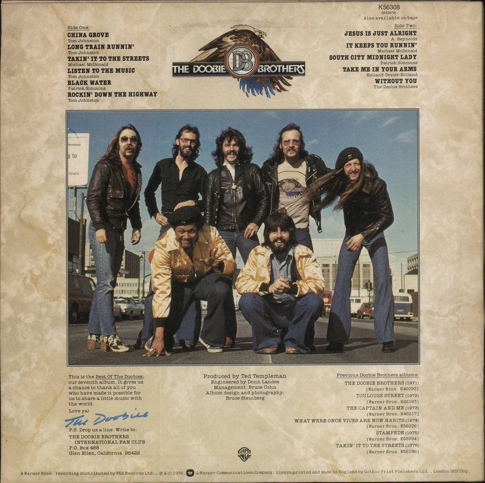 The Doobie Brothers Best Of The Doobies - 1st UK vinyl LP album (LP record)