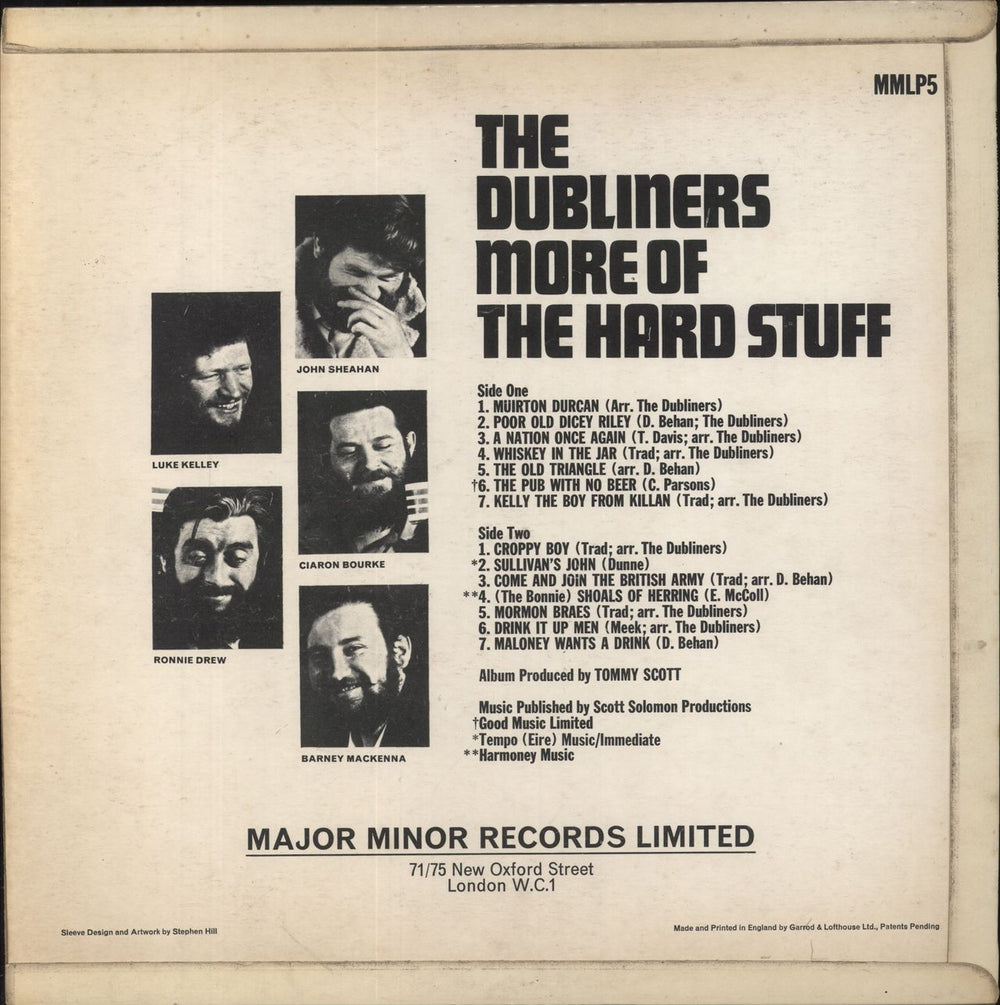 The Dubliners More Of The Hard Stuff UK vinyl LP album (LP record)