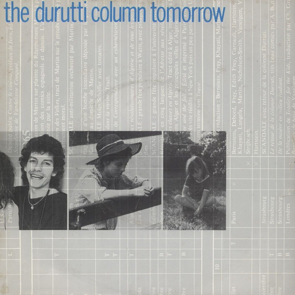 The Durutti Column Tomorrow Belgian 7" vinyl single (7 inch record / 45) 7FBN51