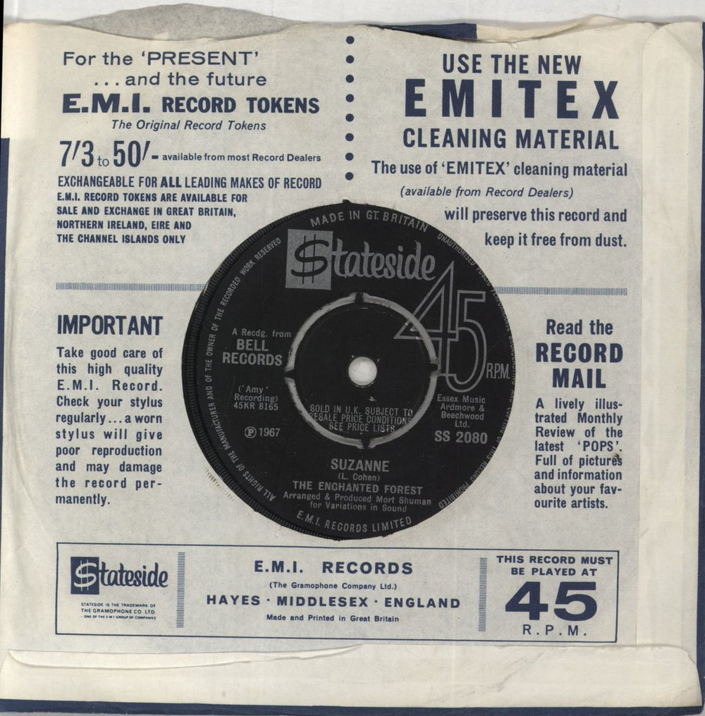 The Enchanted Forest You're Never Gonna Get My Lovin' UK 7" vinyl single (7 inch record / 45)