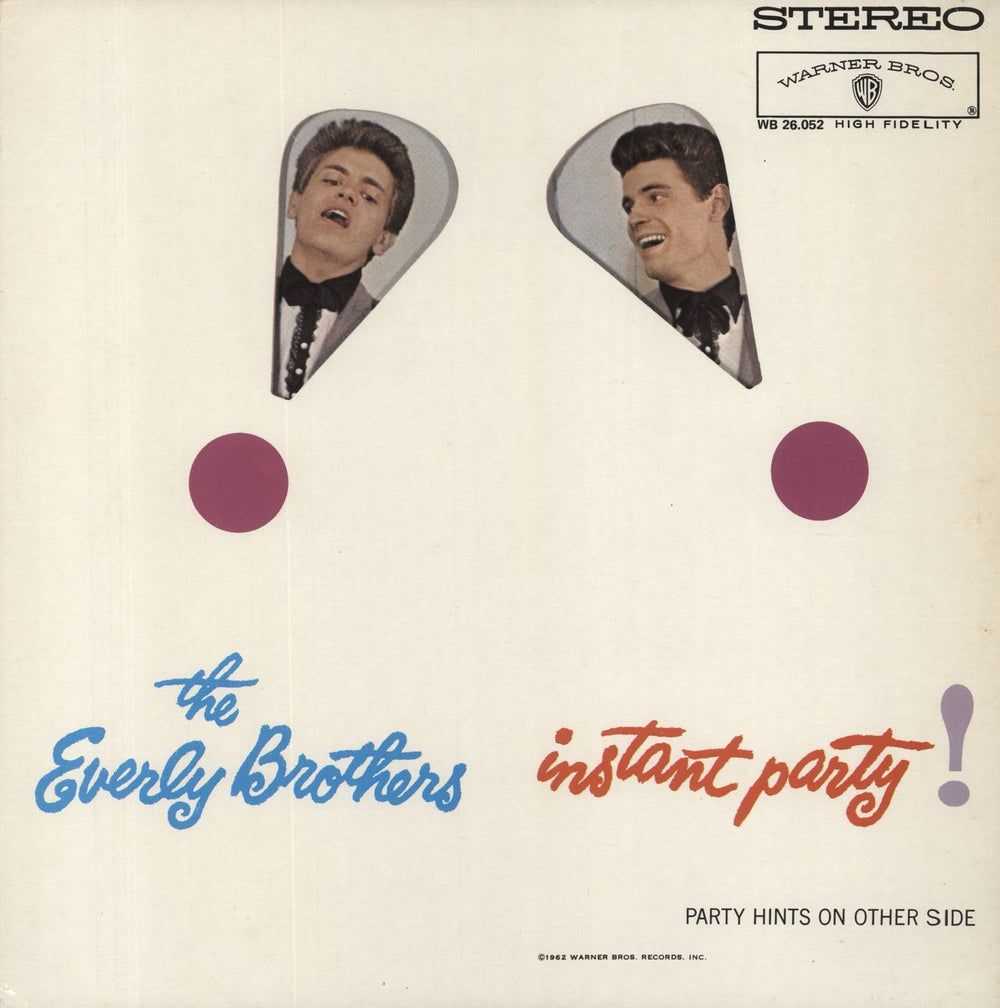 The Everly Brothers Instant Party Dutch vinyl LP album (LP record) WB26.052