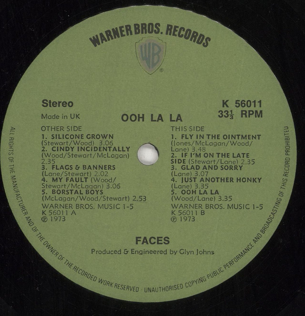 The Faces Ooh La La - 1st + Poster UK vinyl LP album (LP record) FCELPOO730625