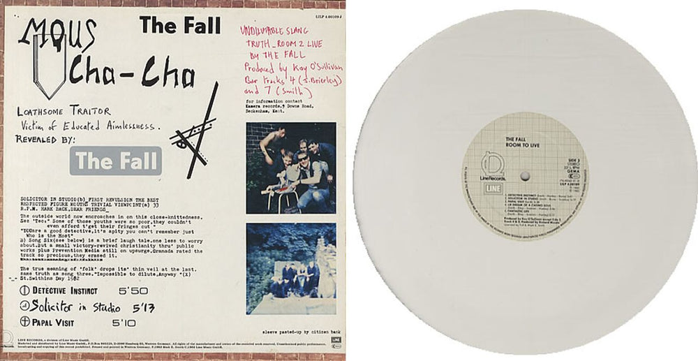 The Fall Room To Live - White Vinyl German vinyl LP album (LP record) FLLLPRO311487