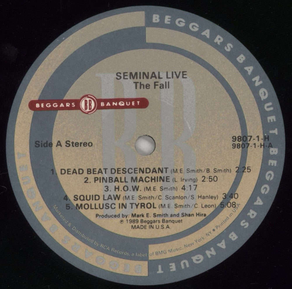 The Fall Seminal Live US vinyl LP album (LP record) FLLLPSE535952