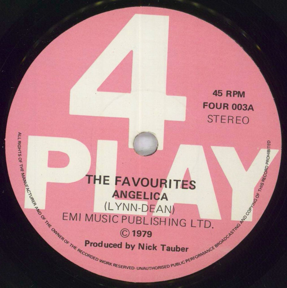 The Favourites Angelica UK 7" vinyl single (7 inch record / 45) 6LF07AN841724