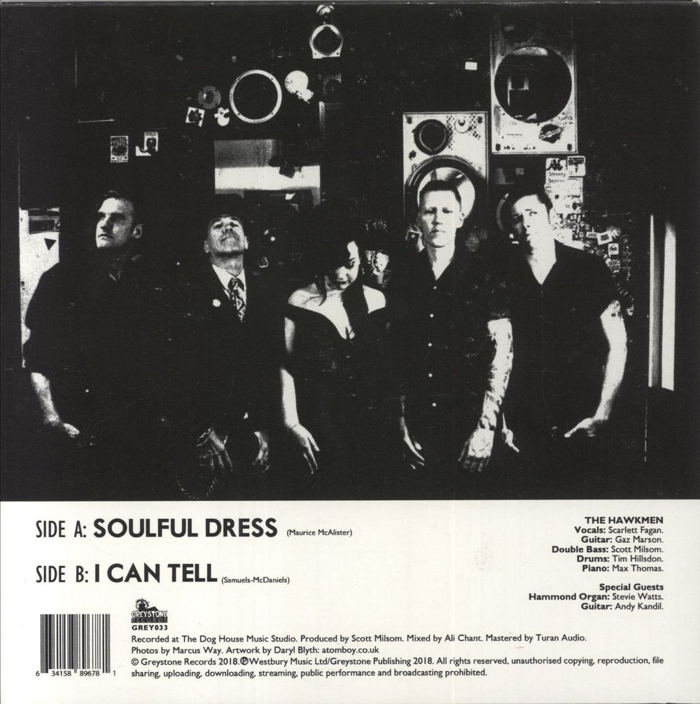 The Hawkmen Soulful Dress UK 7" vinyl single (7 inch record / 45) 634158896781