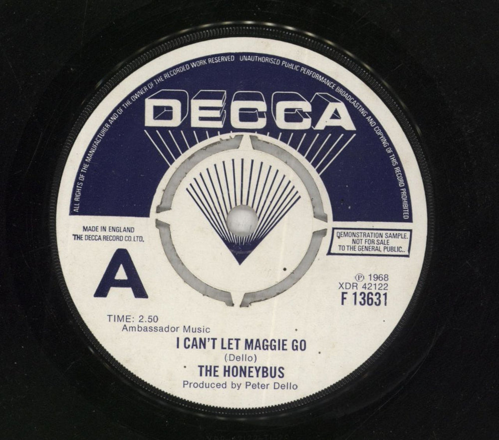 The Honeybus I Can't Let Maggie Go UK Promo 7" vinyl single (7 inch record / 45) F13631