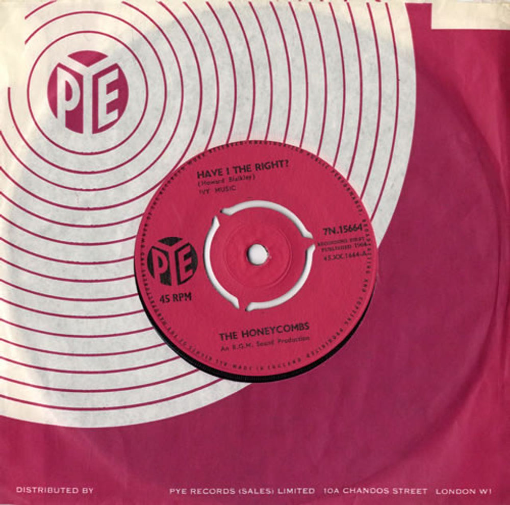 The Honeycombs Have I The Right? - 3pr UK 7" vinyl single (7 inch record / 45) 7N.15664