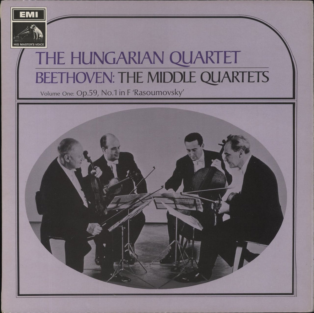 The Hungarian Quartet Beethoven: The Middle Quartets, Volume 1 UK vinyl LP album (LP record) HQS1159