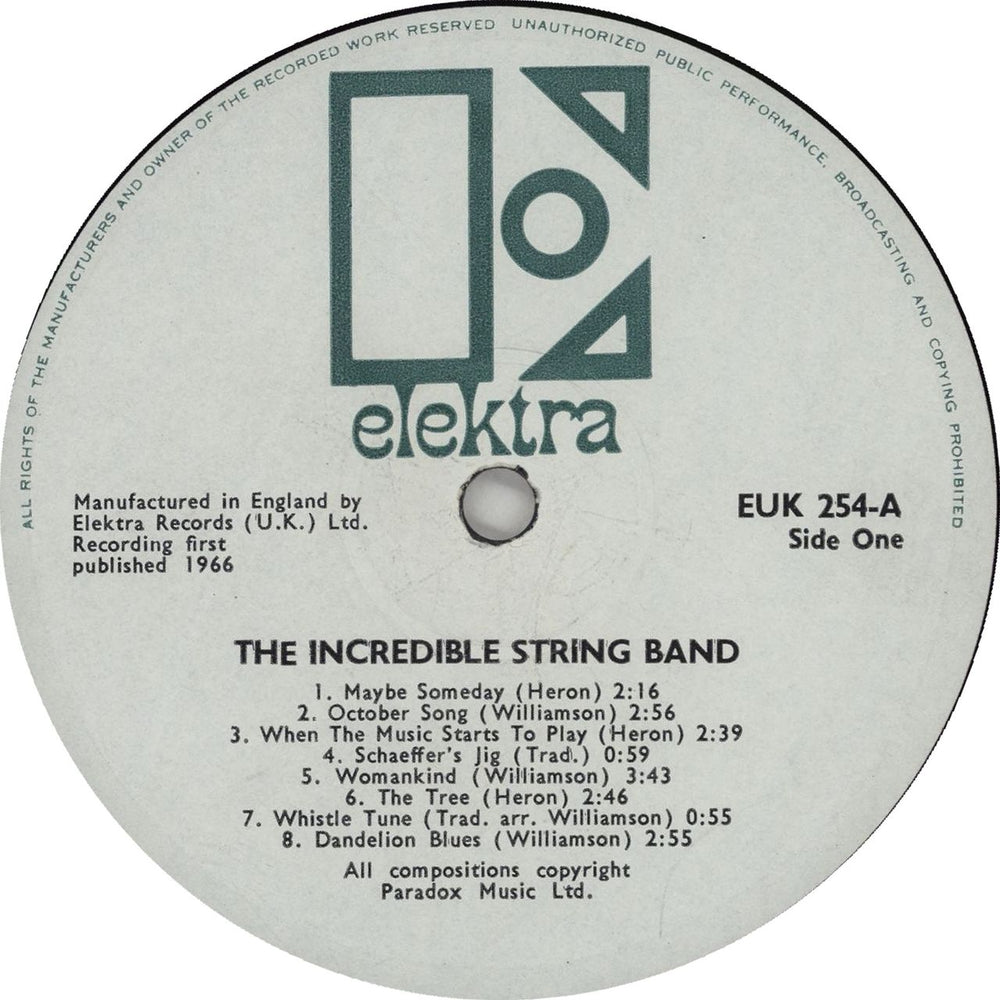 The Incredible String Band The Incredible String Band - 1st UK vinyl LP album (LP record) ISTLPTH660943