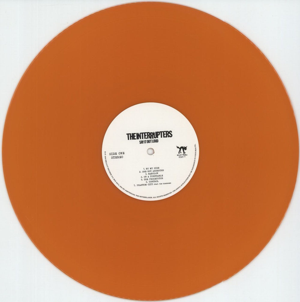 The Interrupters Say It Out Loud - Orange Vinyl UK vinyl LP album (LP record) 9HNLPSA871585