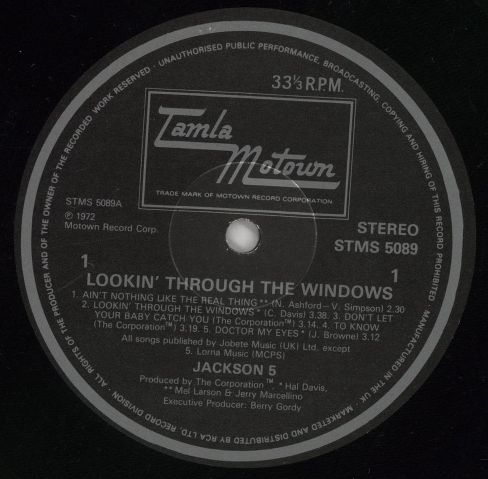 The Jackson Five Lookin' Through The Windows UK vinyl LP album (LP record) JKSLPLO695248