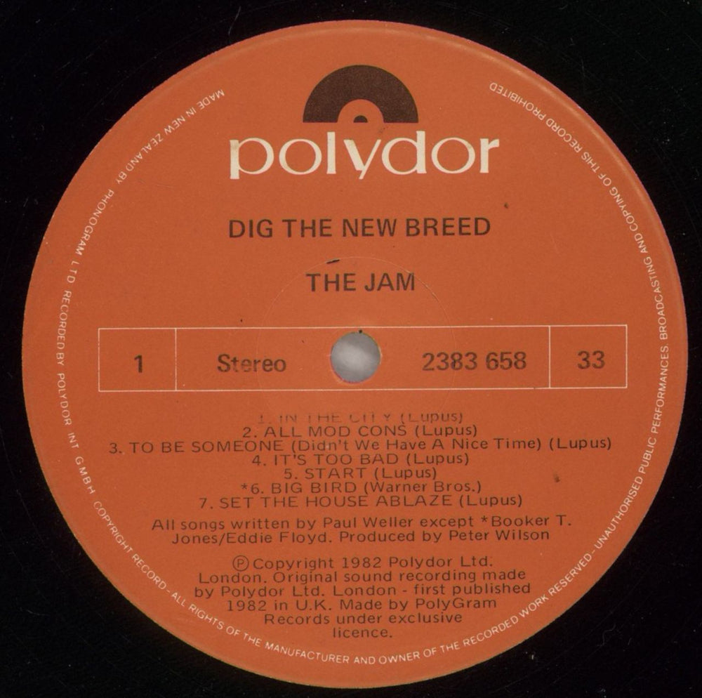The Jam Dig The New Breed New Zealand vinyl LP album (LP record) JAMLPDI424540