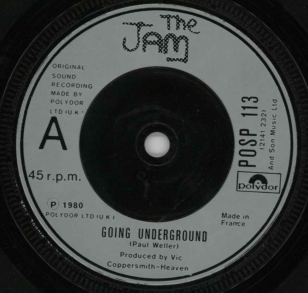 The Jam Going Underground UK 7" vinyl single (7 inch record / 45) JAM07GO535362