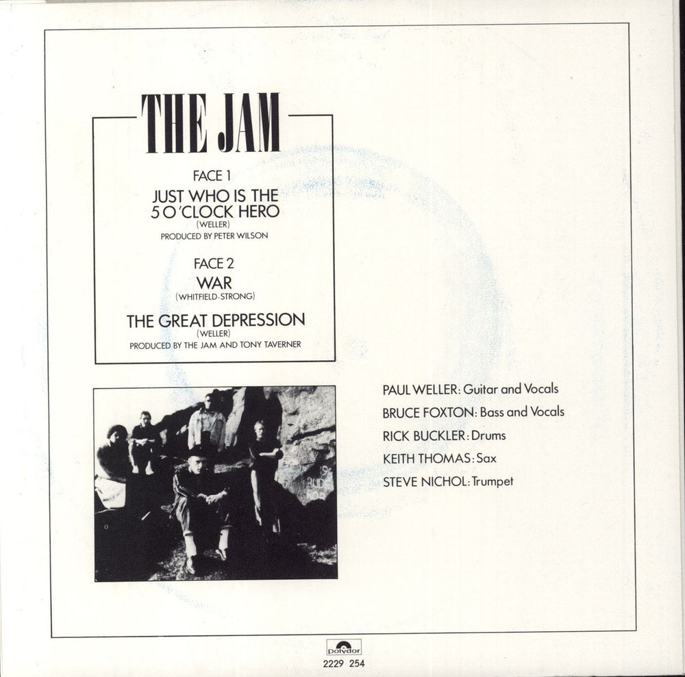 The Jam Just Who Is The 5 O'Clock Hero Dutch 7" vinyl single (7 inch record / 45)