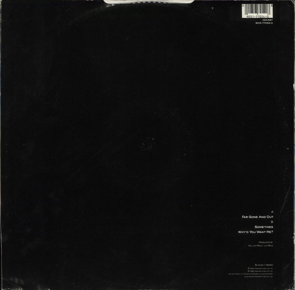 The Jesus & Mary Chain Far Gone And Out UK 12" vinyl single (12 inch record / Maxi-single) 090317705408