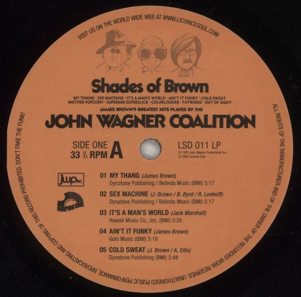 The John Wagner Coalition Shades Of Brown UK vinyl LP album (LP record) 8L6LPSH854655