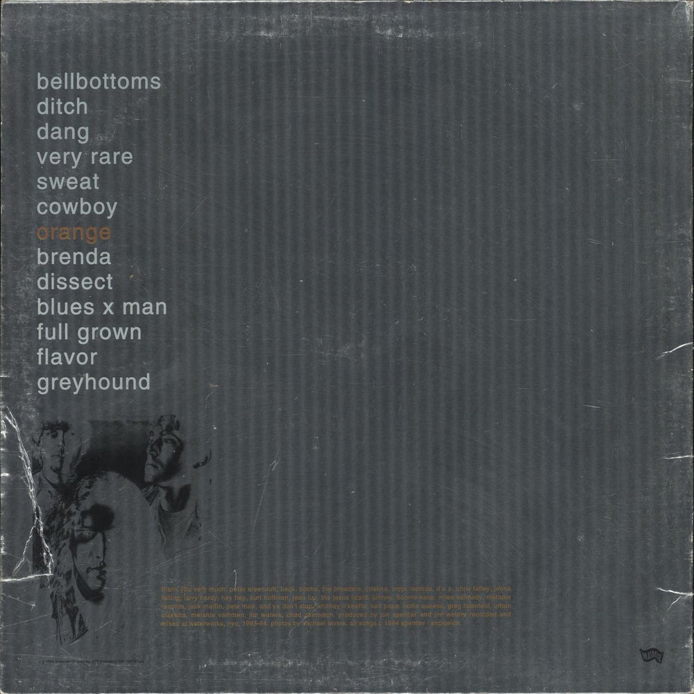 The Jon Spencer Blues Explosion Orange - EX US picture disc LP (vinyl picture disc album)