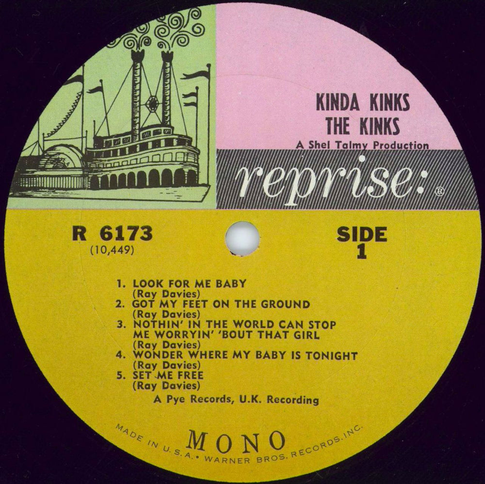 The Kinks Kinda Kinks - 1st US vinyl LP album (LP record) KINLPKI266937