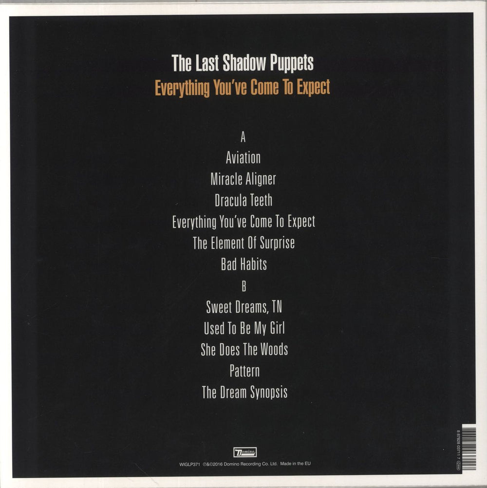 The Last Shadow Puppets Everything You've Come To Expect - 180gm UK vinyl LP album (LP record) 887828037117
