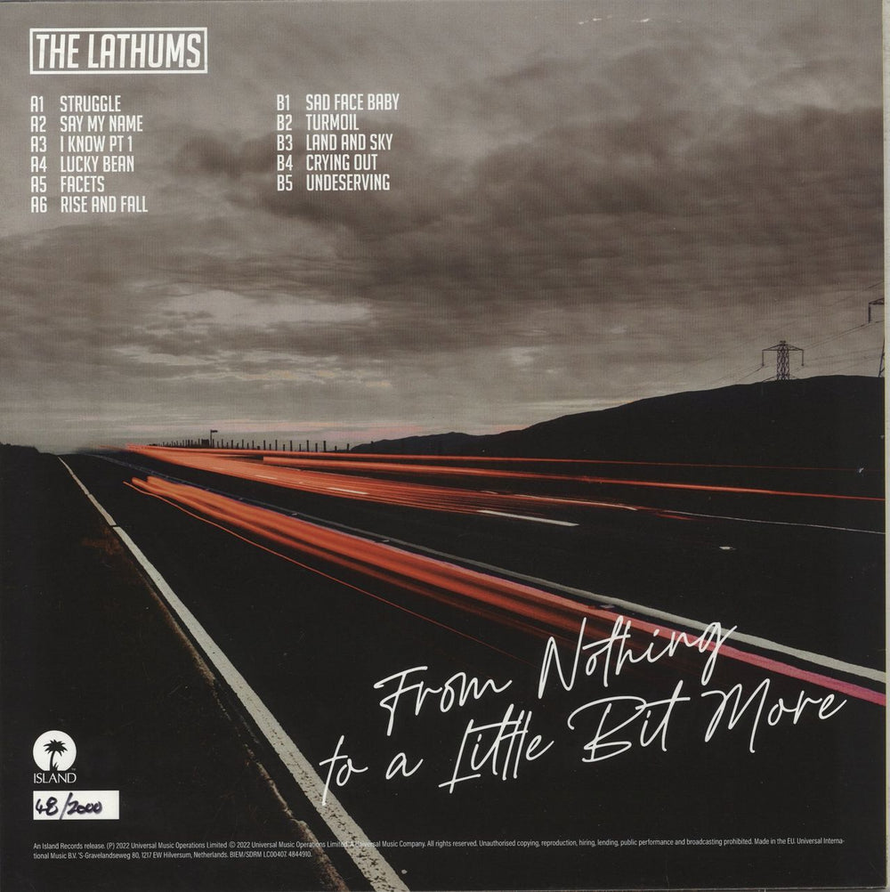 The Lathums From Nothing To A Little Bit More - Yellow & Black Splatter - Autographed Print UK vinyl LP album (LP record)
