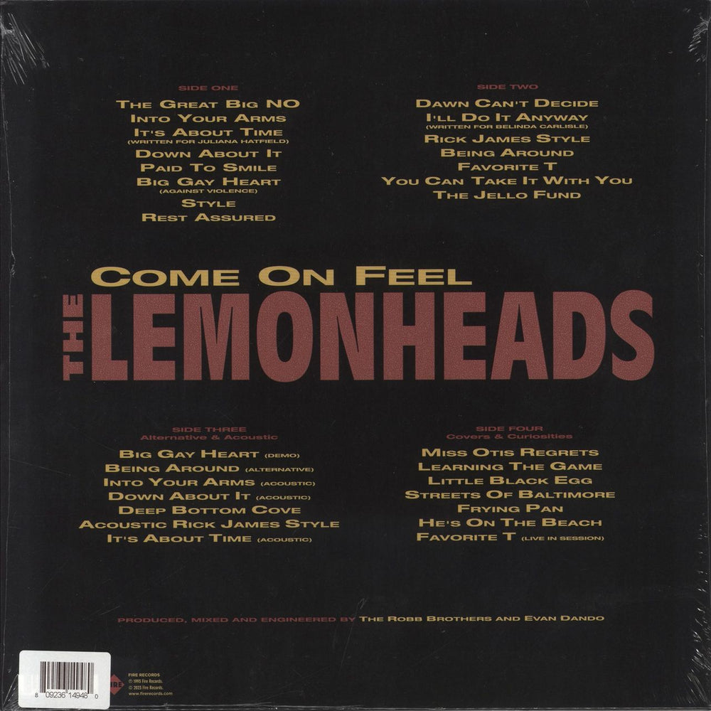 The Lemonheads Come On Feel The Lemonheads - Shrink UK 2-LP vinyl record set (Double LP Album) 809236149480