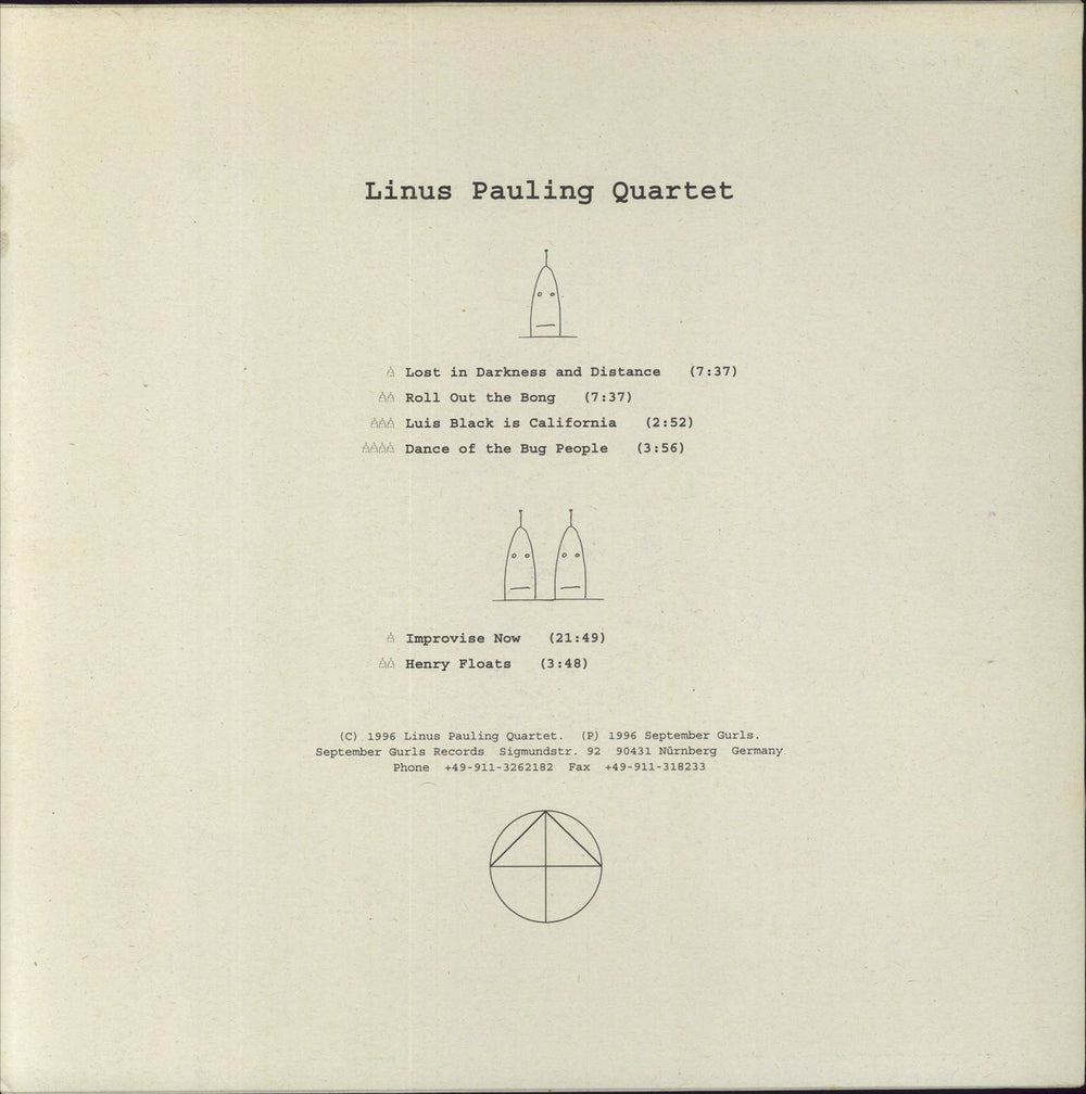 The Linus Pauling Quartet The Linus Pauling Quartet German vinyl LP album (LP record)