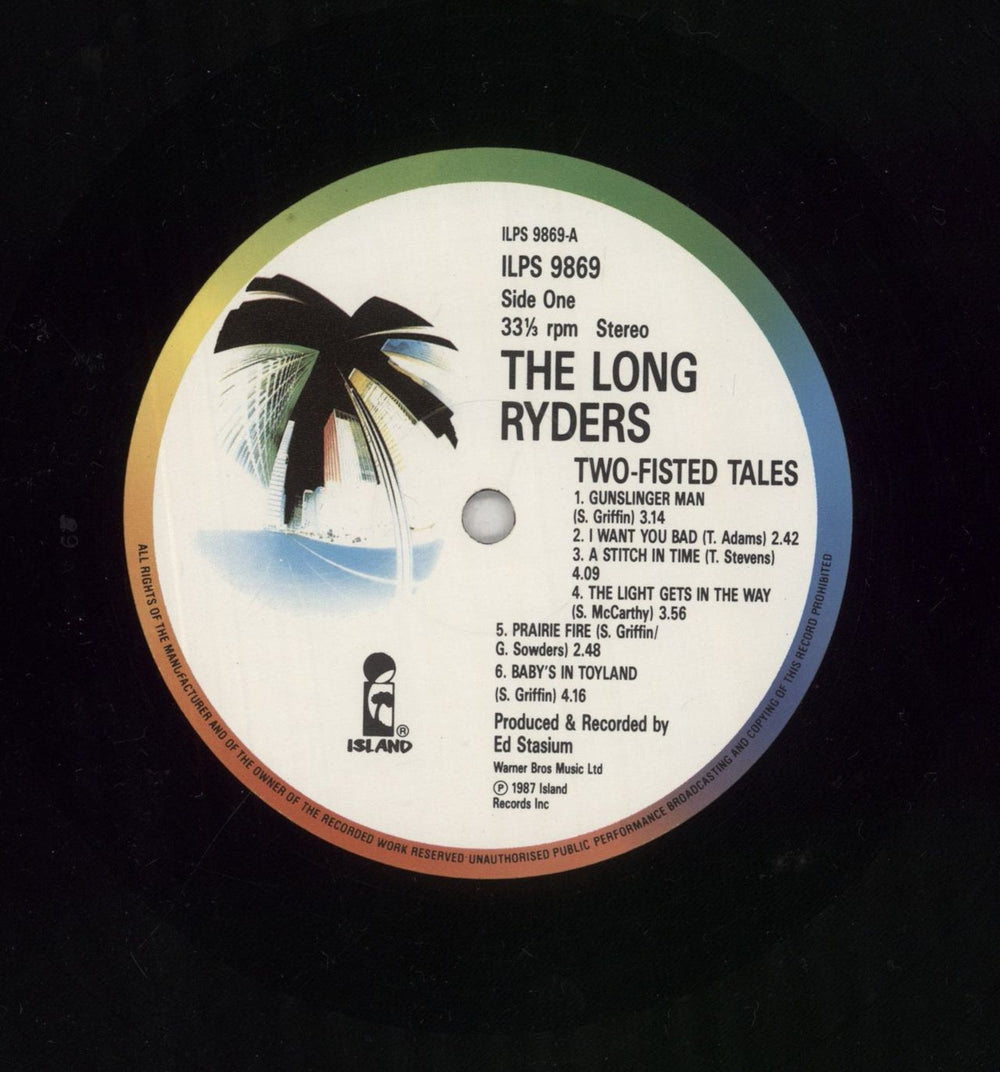 The Long Ryders Two Fisted Tales UK vinyl LP album (LP record) 5014474108693