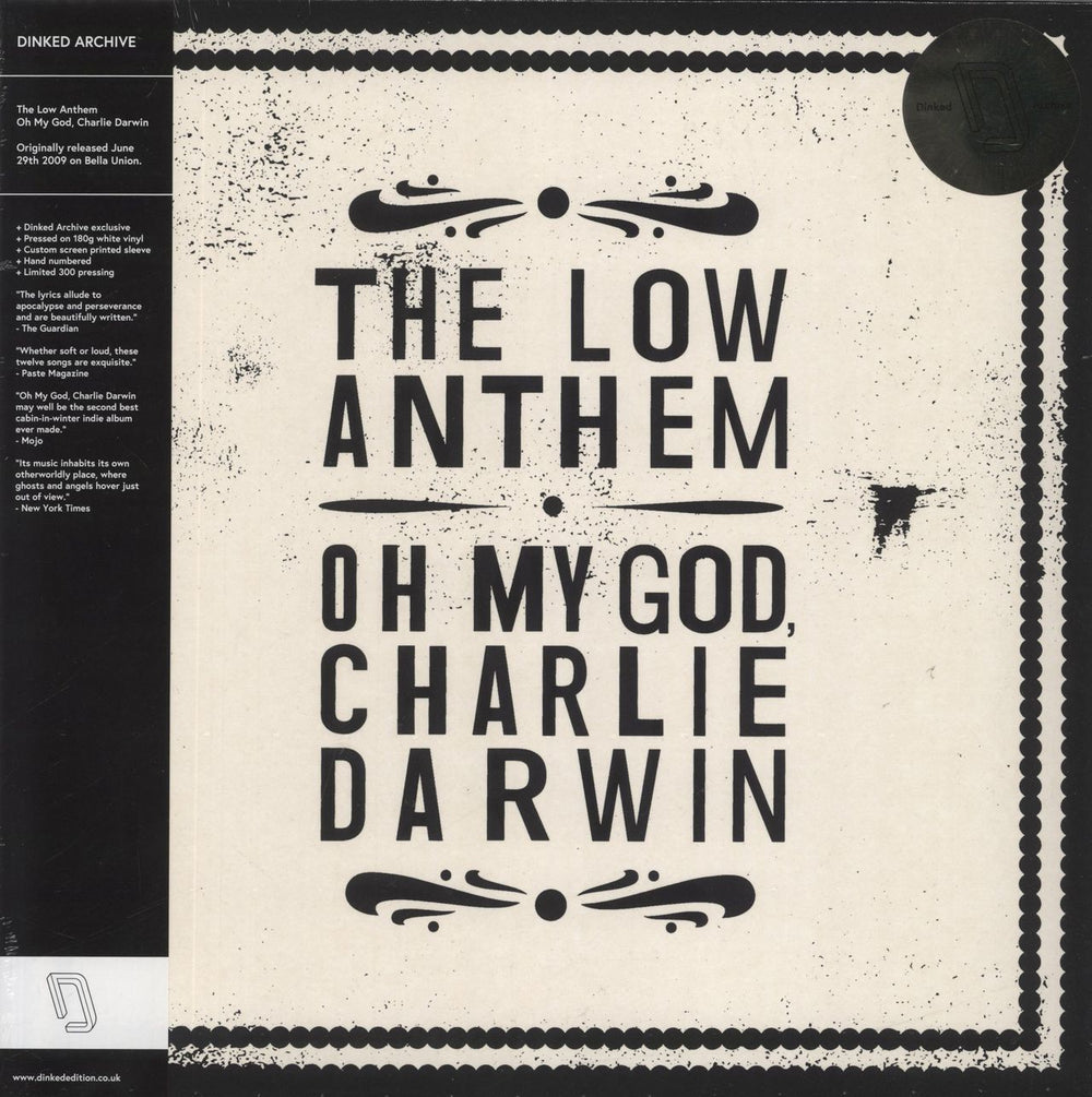 The Low Anthem Oh My God, Charlie Darwin - 180g White Vinyl - Sealed UK vinyl LP album (LP record) BELLA202VN