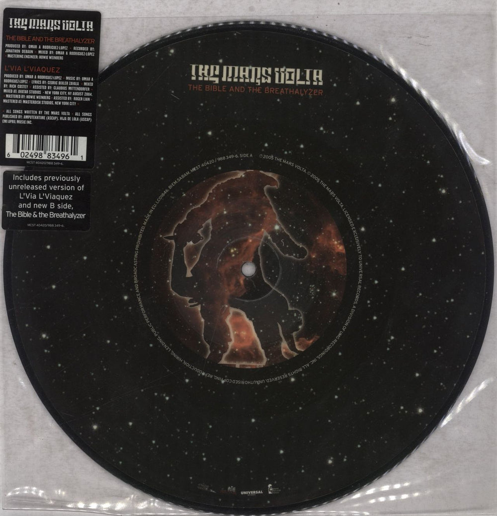 The Mars Volta The Bible And The Breathalyzer UK 10" Vinyl Picture Disc (10 inch Record Single) MCST40420