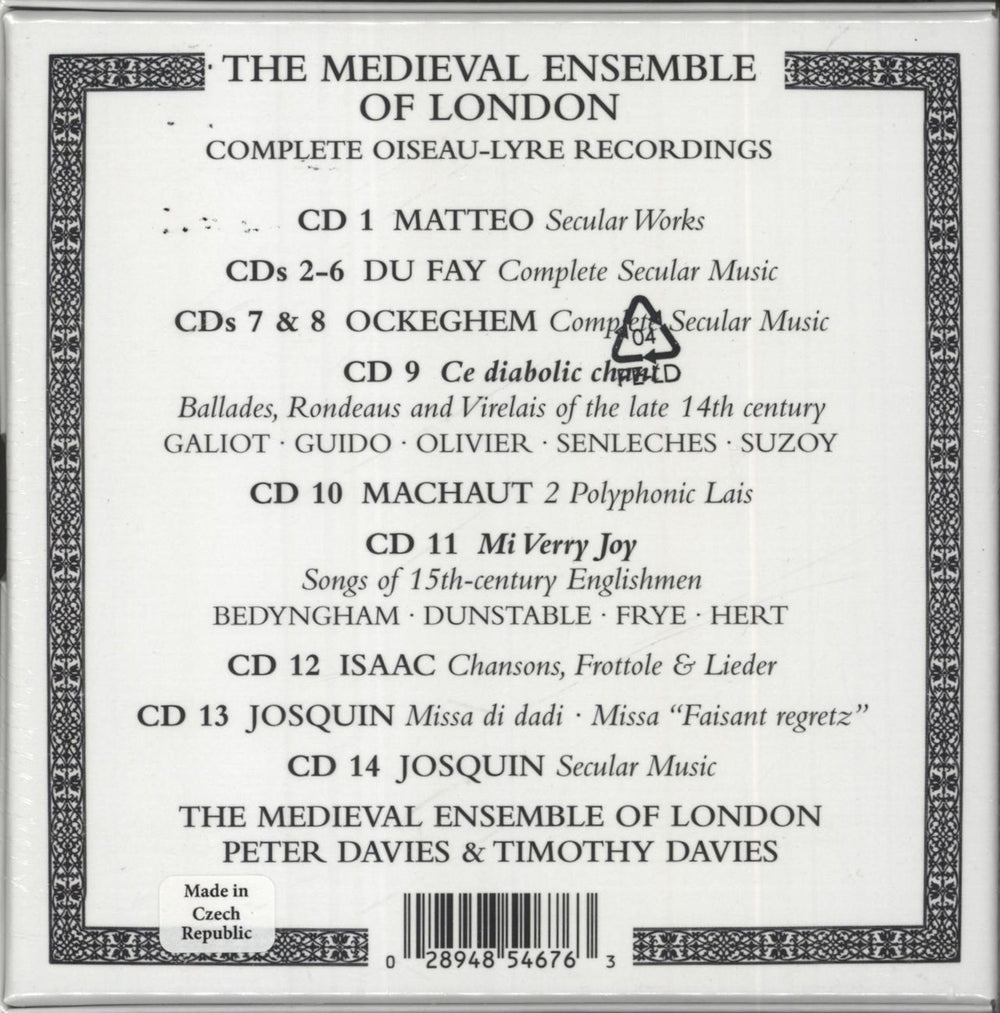 The Medieval Ensemble Of London The Complete L'Oiseau Lyre Recordings