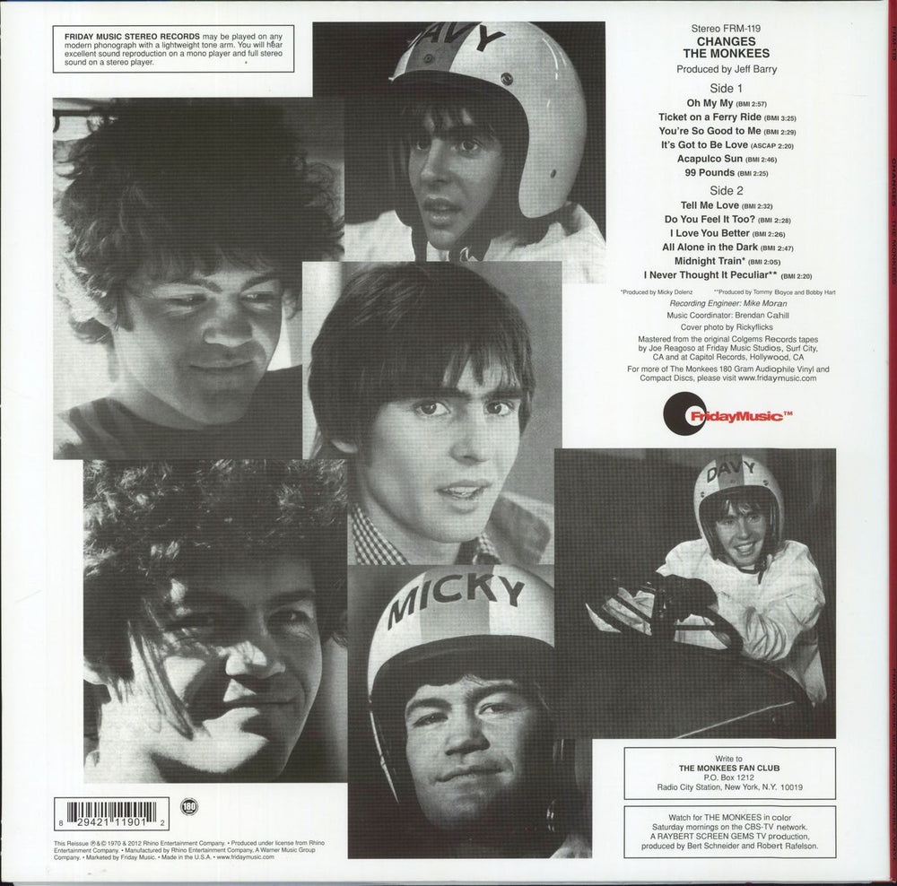 The Monkees Changes - 180gm Green Vinyl US vinyl LP album (LP record) 829421119012
