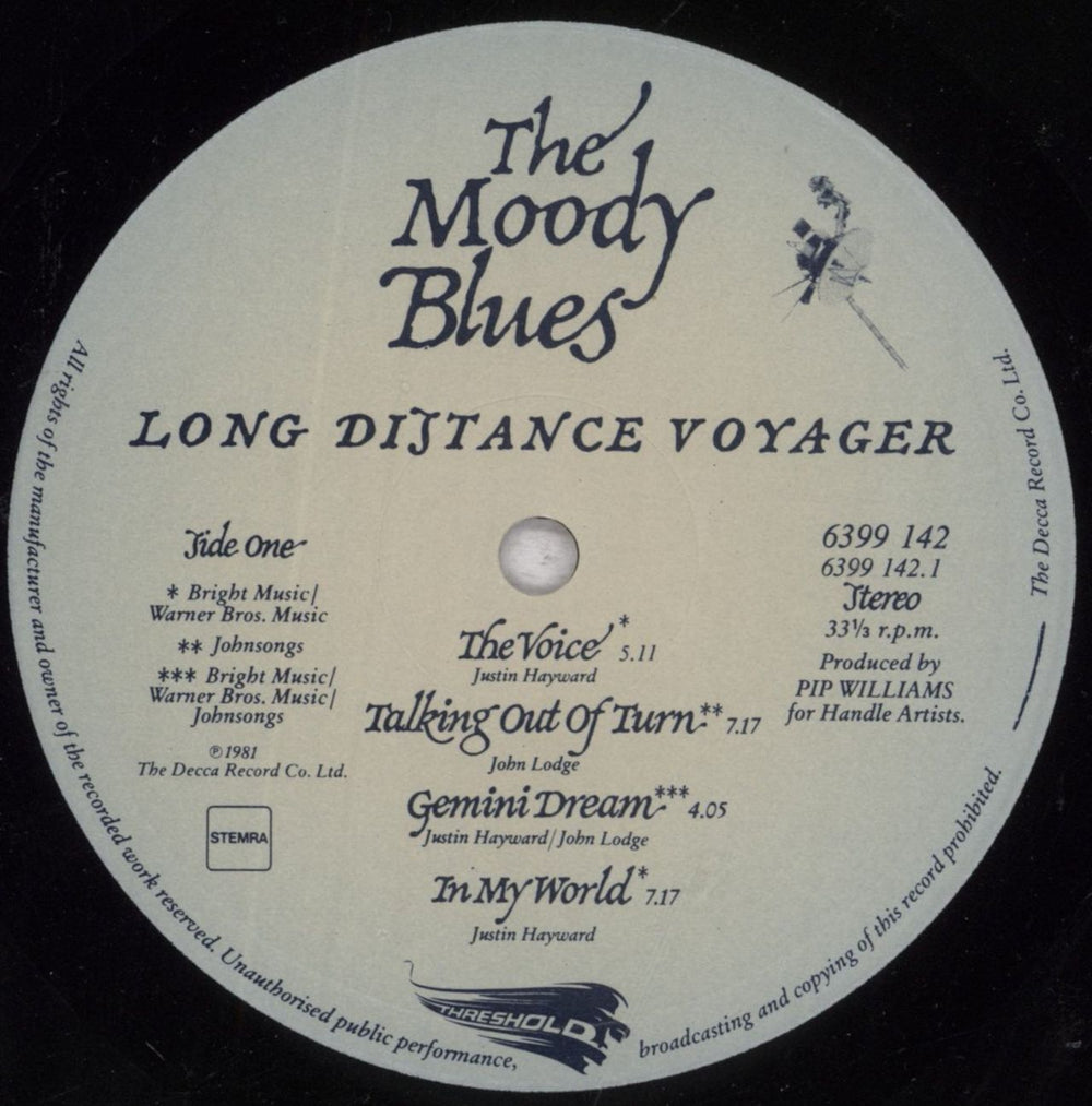 The Moody Blues Long Distance Voyager Dutch vinyl LP album (LP record) MBLLPLO843978