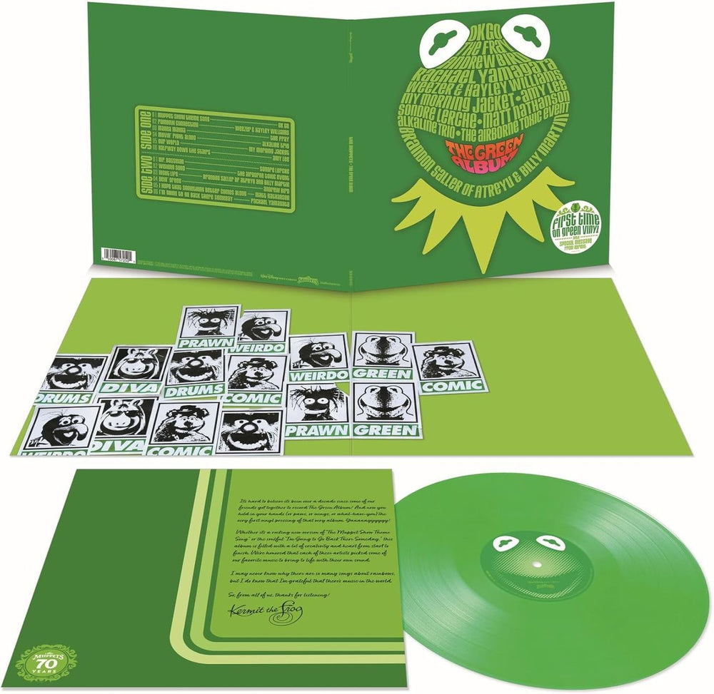 The Muppets The Green Album - First Time On Green Vinyl - Sealed UK vinyl LP album (LP record) MUPLPTH864319