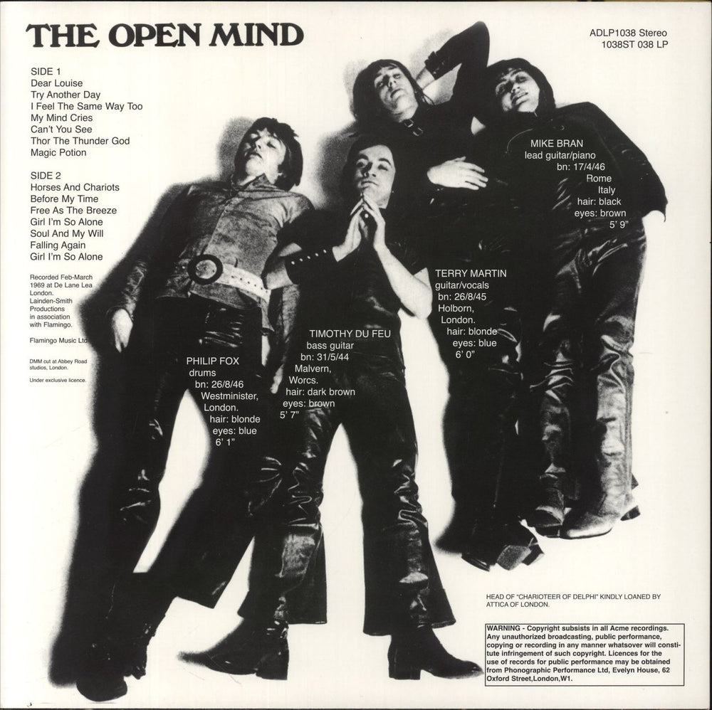 The Open Mind The Open Mind UK vinyl LP album (LP record)
