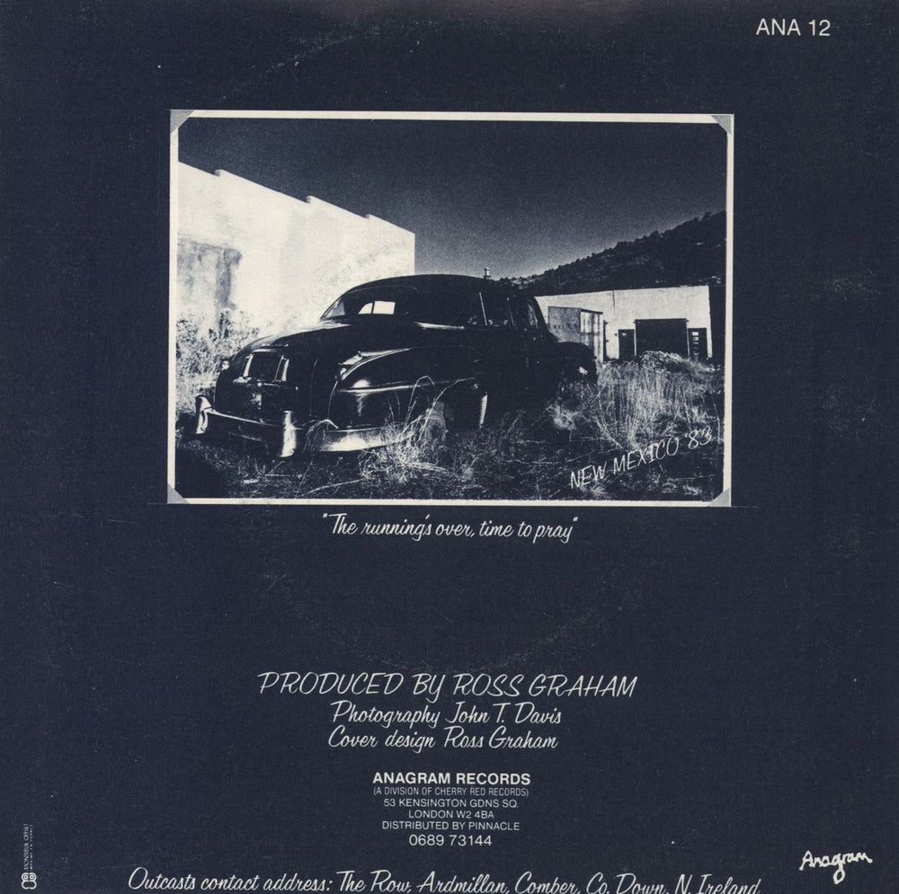 The Outcasts Nowhere Left To Run UK 7" vinyl single (7 inch record / 45)