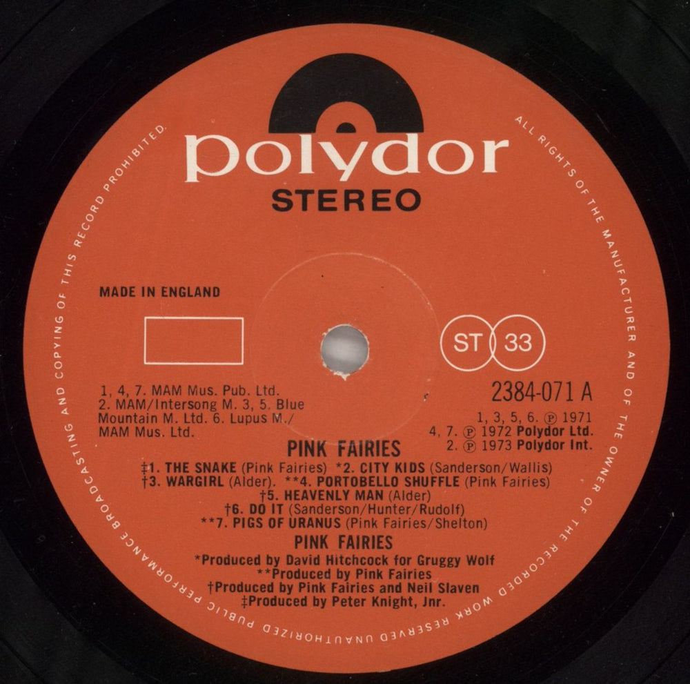 The Pink Fairies Pink Fairies - 1st UK vinyl LP album (LP record) PFALPPI147803