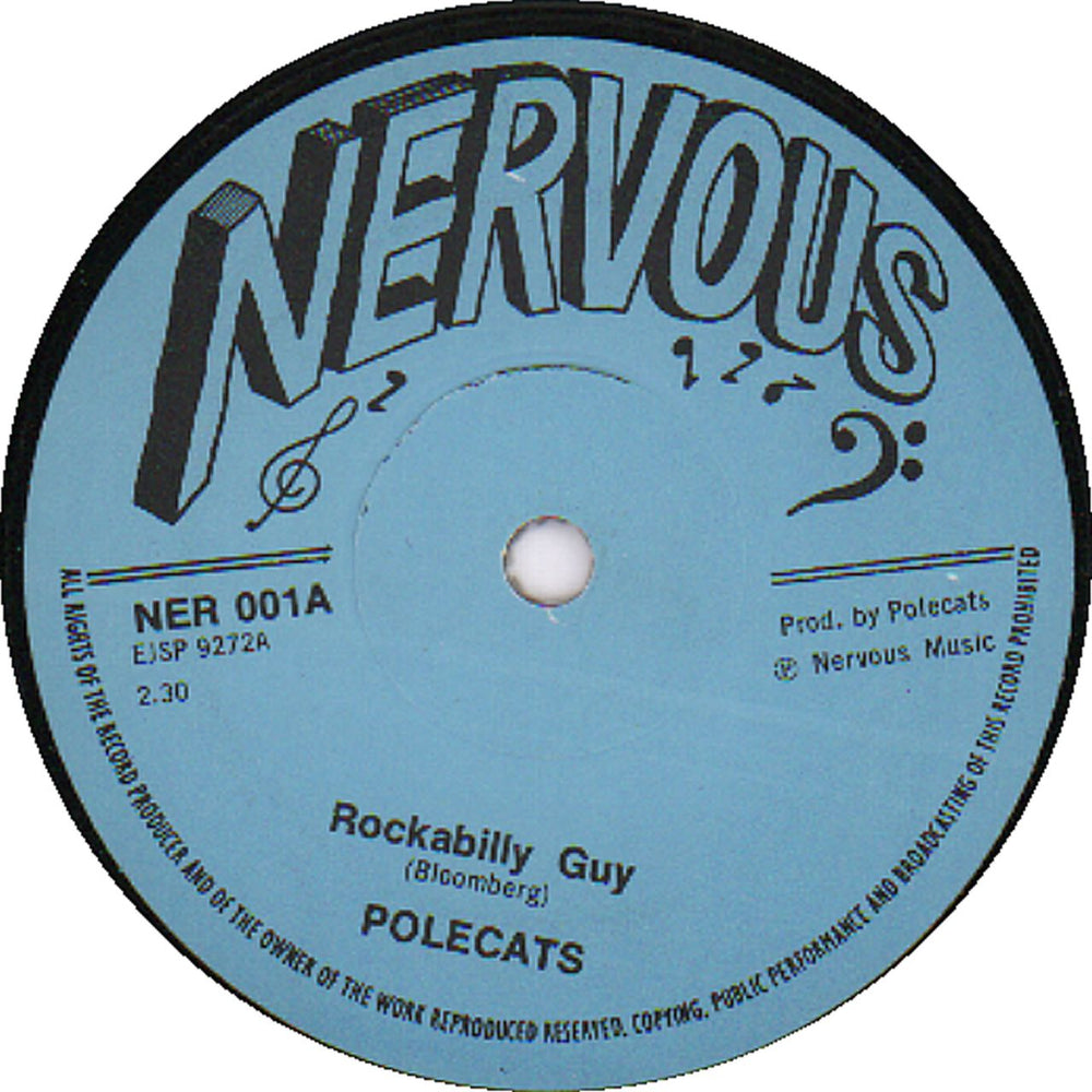 The Polecats Rockabilly Guy UK 7" vinyl single (7 inch record / 45) NER001