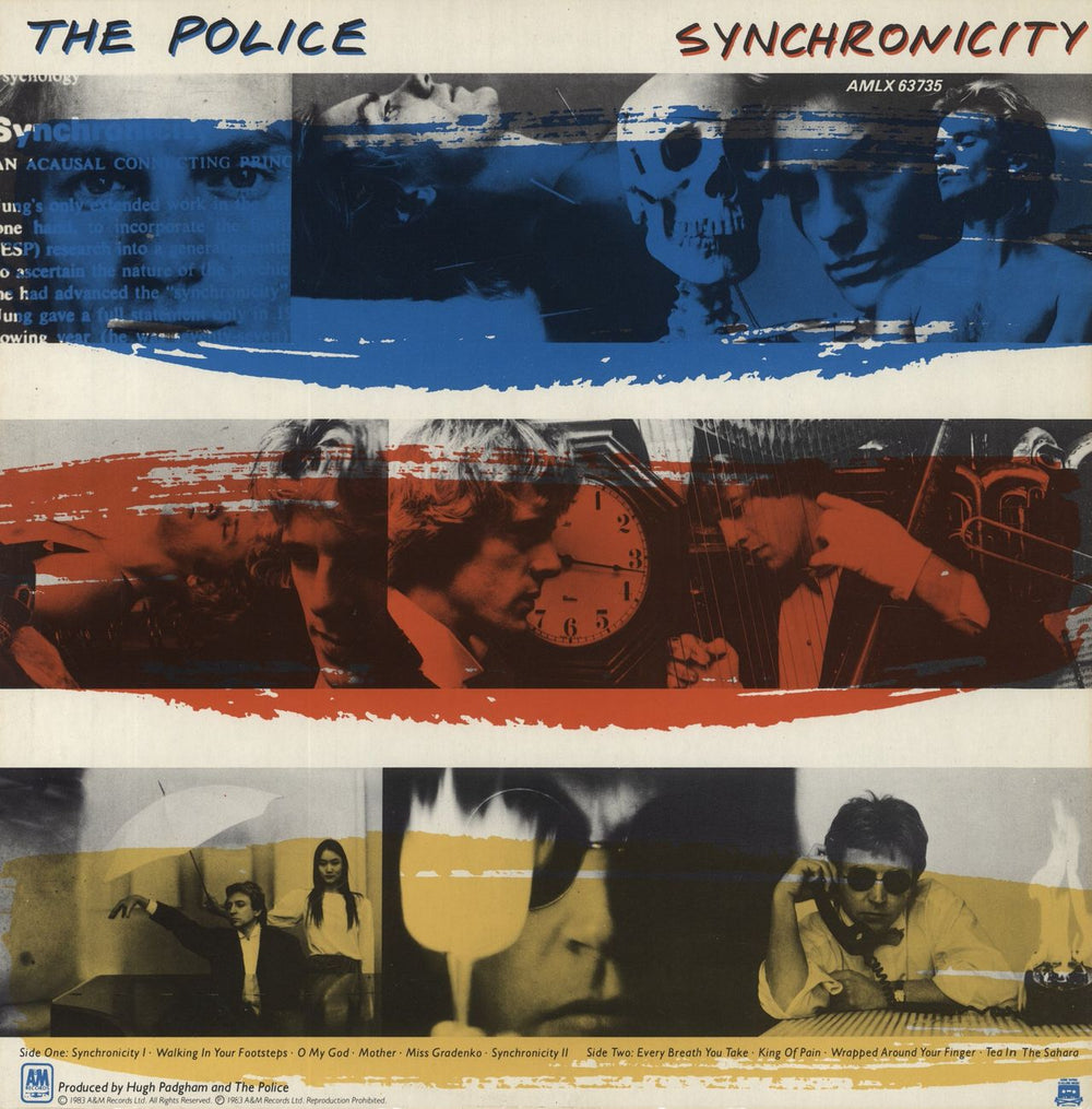 The Police Synchronicity + '3 Hit Singles' Hype Sticker UK vinyl LP album (LP record)