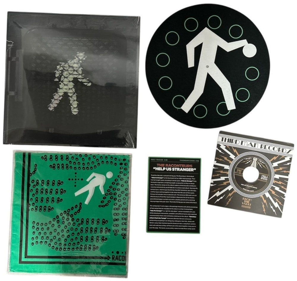The Raconteurs Help Us Stranger - Green Vinyl + 7" Single - Package 40 US vinyl LP album (LP record) TMR600/622