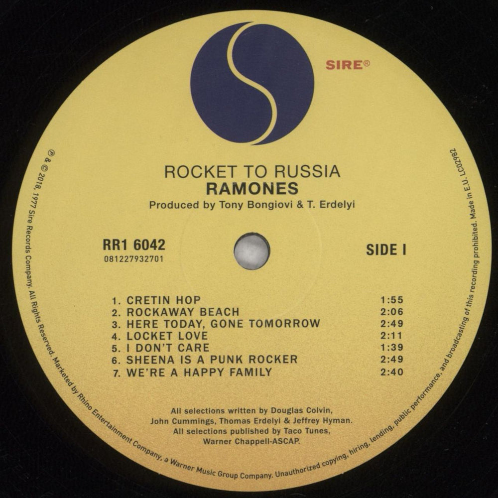 The Ramones Rocket To Russia - 180 Gram Vinyl UK vinyl LP album (LP record) RAMLPRO844957