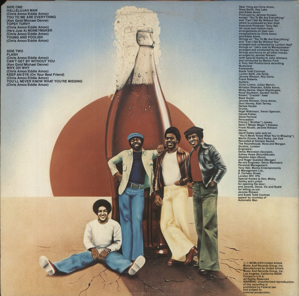 The Real Thing Real Thing US vinyl LP album (LP record)