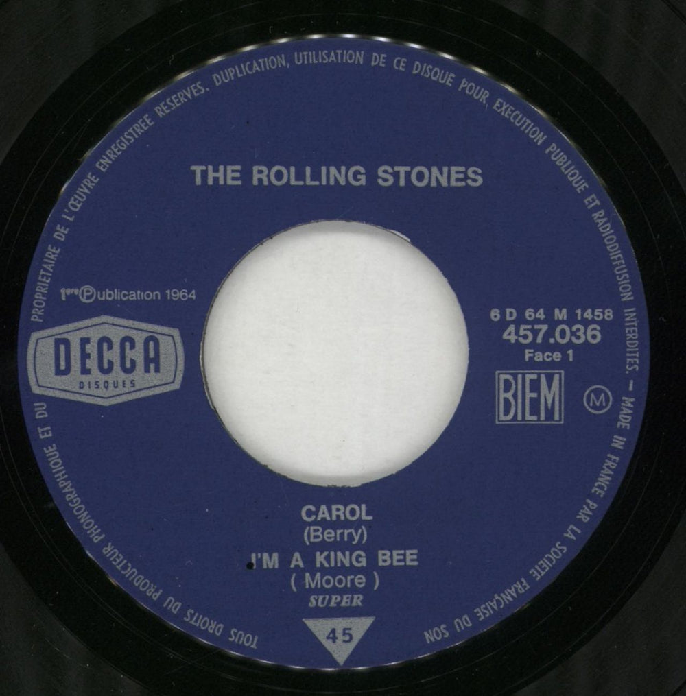 The Rolling Stones Carol E.P. - 66 French 7" vinyl single (7 inch record / 45) ROL07CA791921