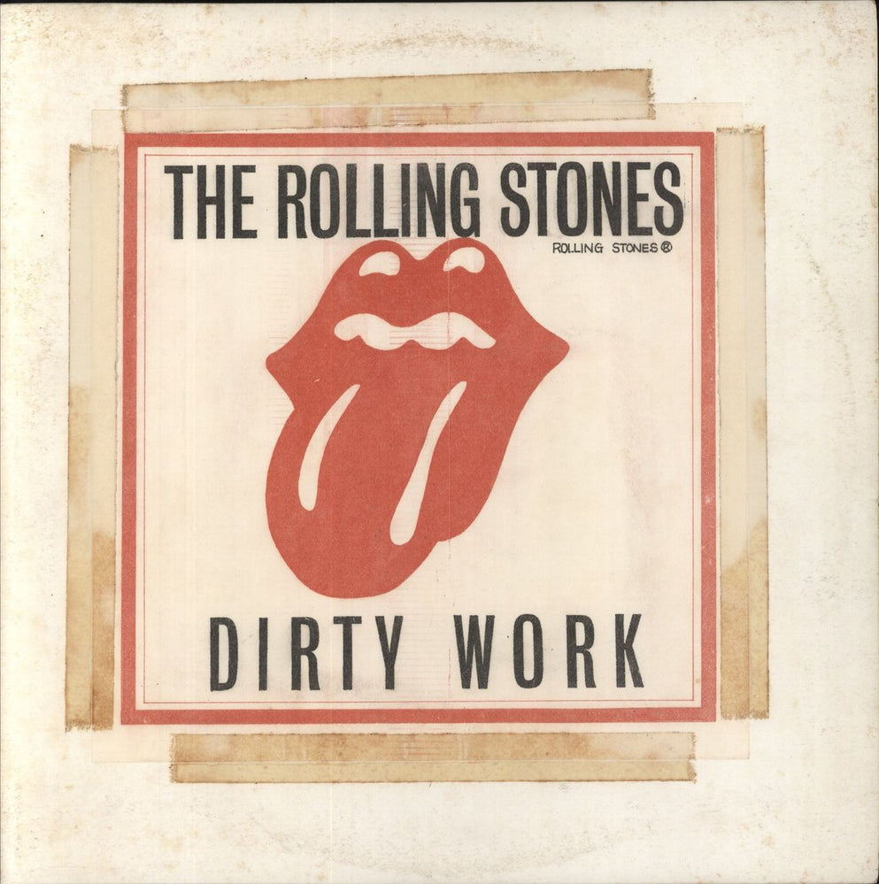 The Rolling Stones Dirty Work - White Label Japanese Promo vinyl LP album (LP record) 28AP3150